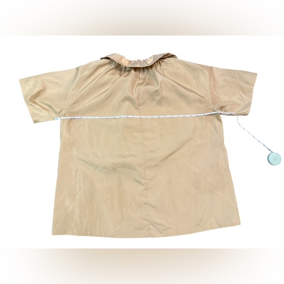 3.1 Phillip Lim Ruched-Neck Taffeta Boxing Top in Tan Size XS - Picture 10 of 13